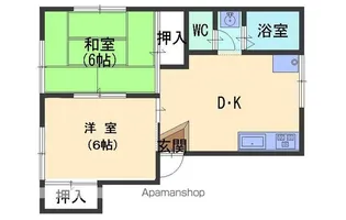 エフワンハイツ【2階】の間取り